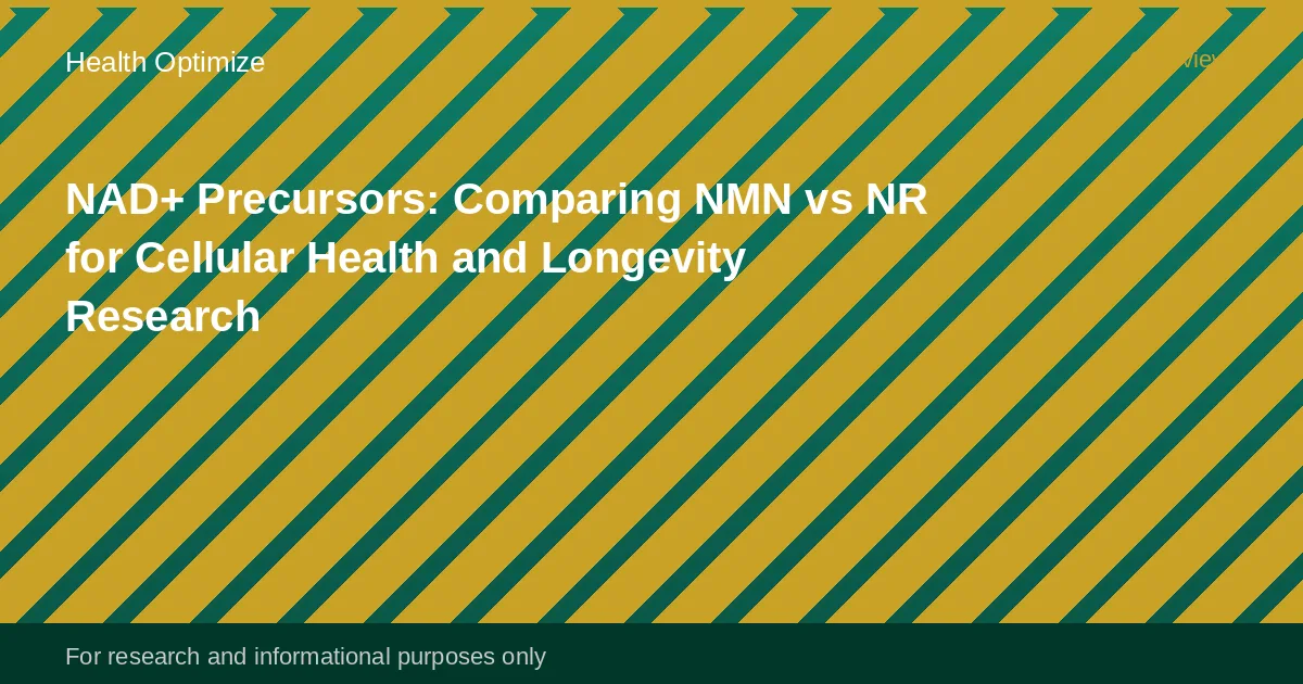 Split-view diagram comparing NMN and NR molecular structures alongside a simplified cellular mitochondria illustration